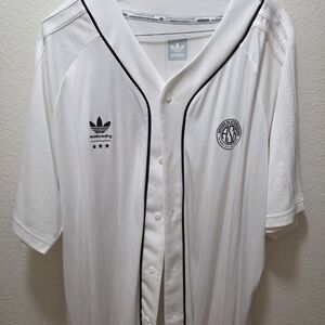 Adidas White and Black Men's Jersey
